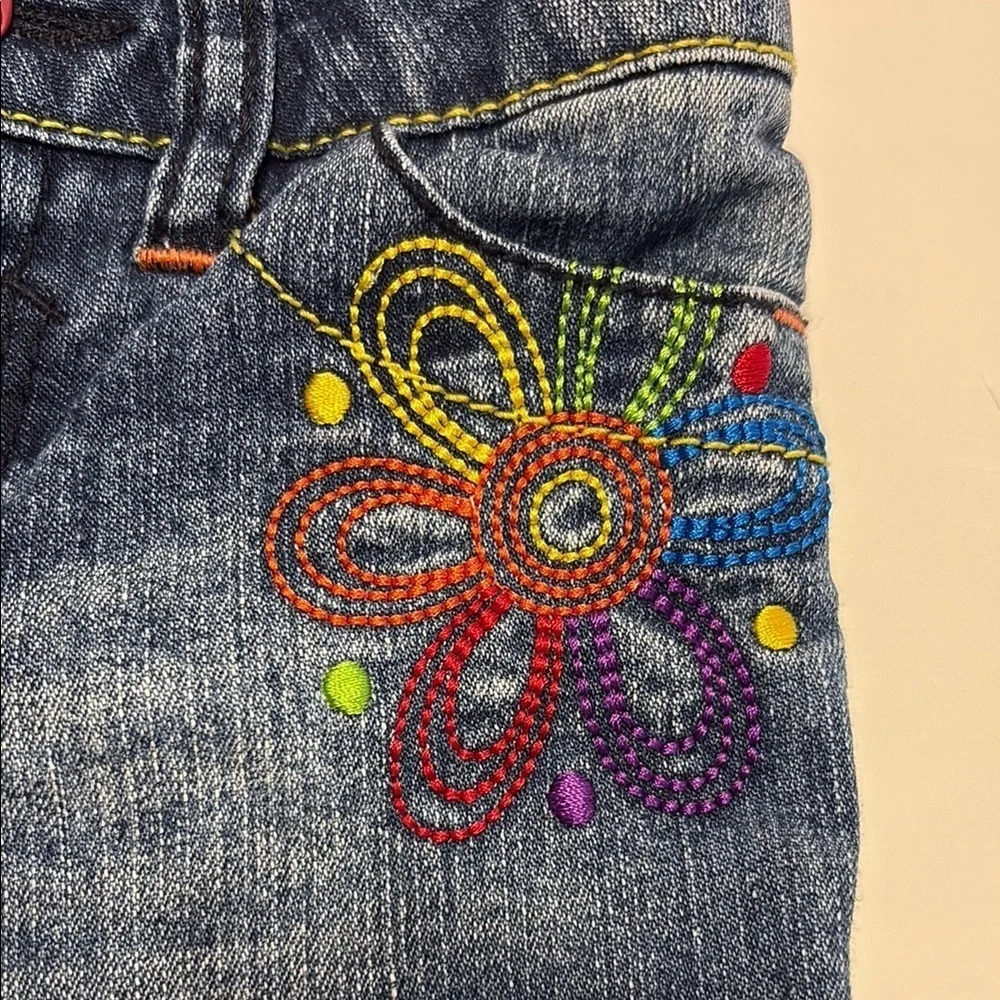 Piper Blue Embroidered Denim Shorts